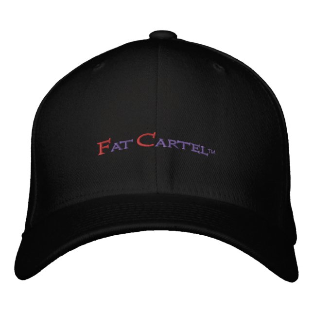 Brodée Casquette brodé de Gras Cartel. (Black) (Devant)