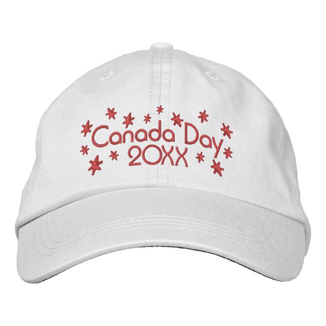 Brodée Casquette brodé de la fête du Canada (Devant)