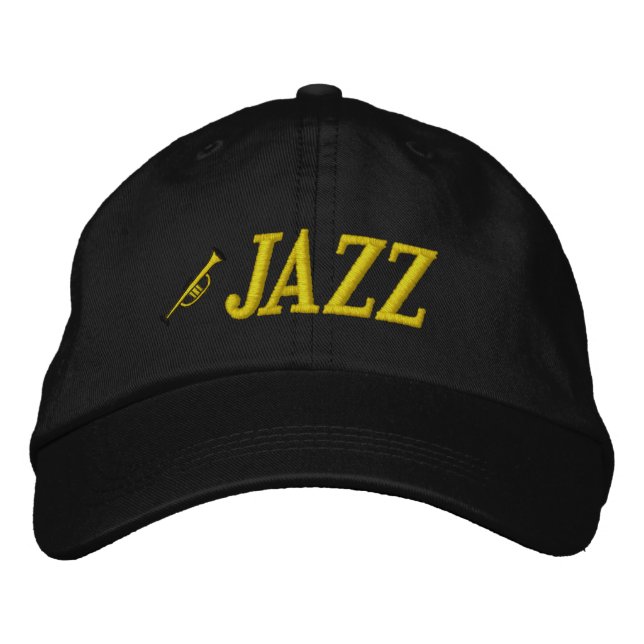 Brodée Casquette brodé de la musique de jazz (Devant)