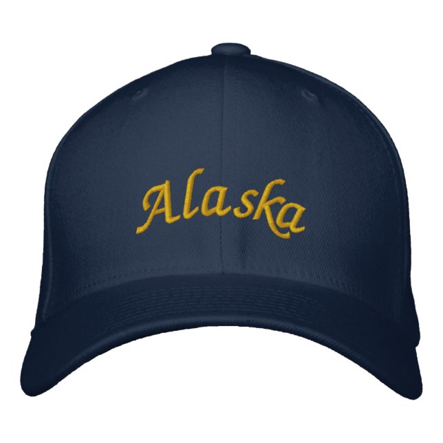 Brodée Casquette brodé de l'Alaska (Devant)