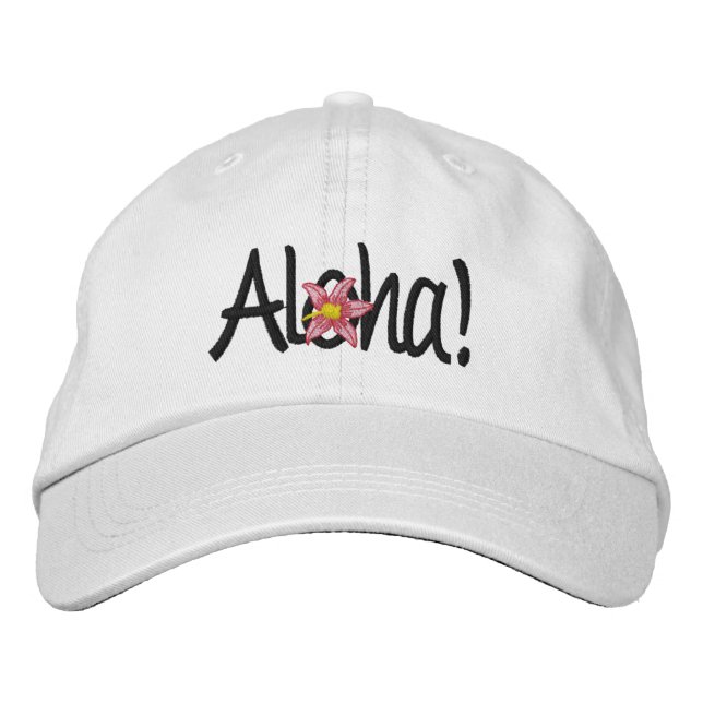 Brodée Casquette brodé de lune de miel hawaïenne (Devant)