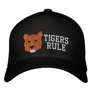 Brodée Casquette brodé de tigre