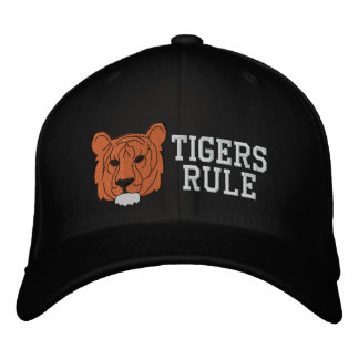 Brodée Casquette brodé de tigre