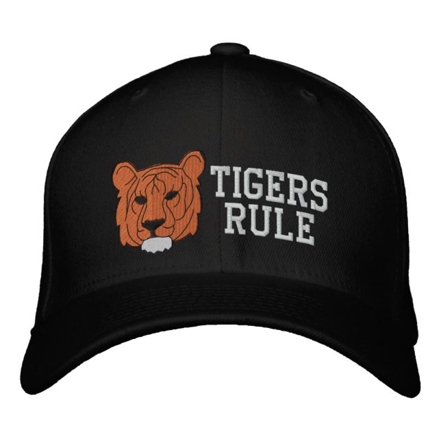 Brodée Casquette brodé de tigre (Devant)