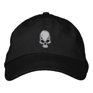 Brodée Casquette brodé du crâne