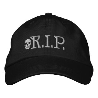 Brodée Casquette brodé du crâne R.I.P.