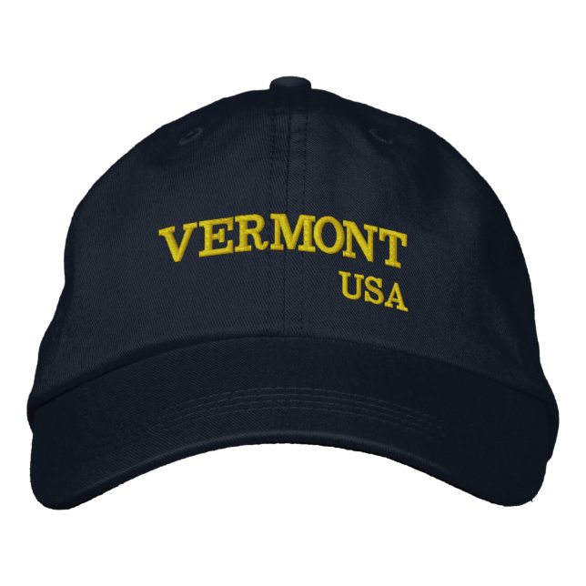 Brodée Casquette brodé du Vermont USA (Devant)