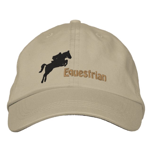 Brodée Casquette Brodé Équitation (Devant)