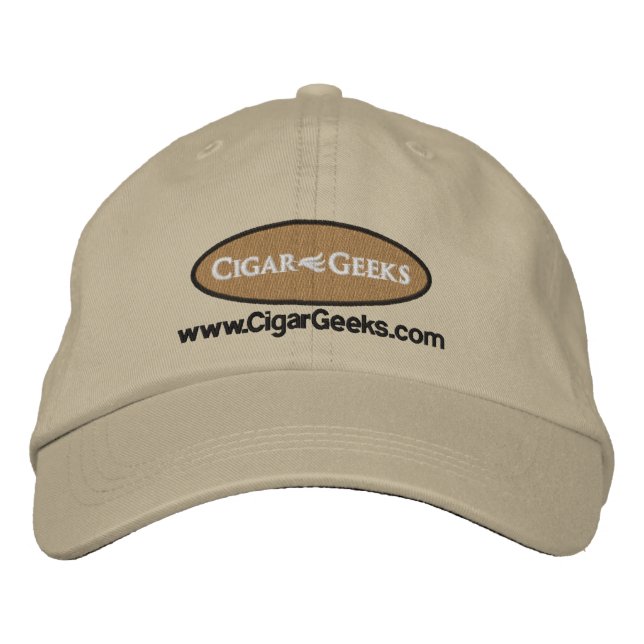 Brodée Casquette brodé Geeks de cigares avec logo et adre (Devant)