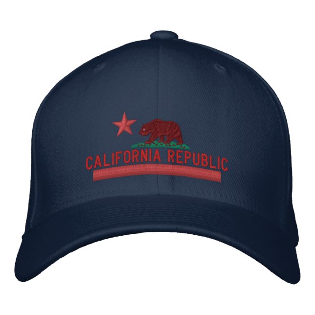 Brodée Casquette brodé par drapeau d'état de RÉPUBLIQUE (Devant)