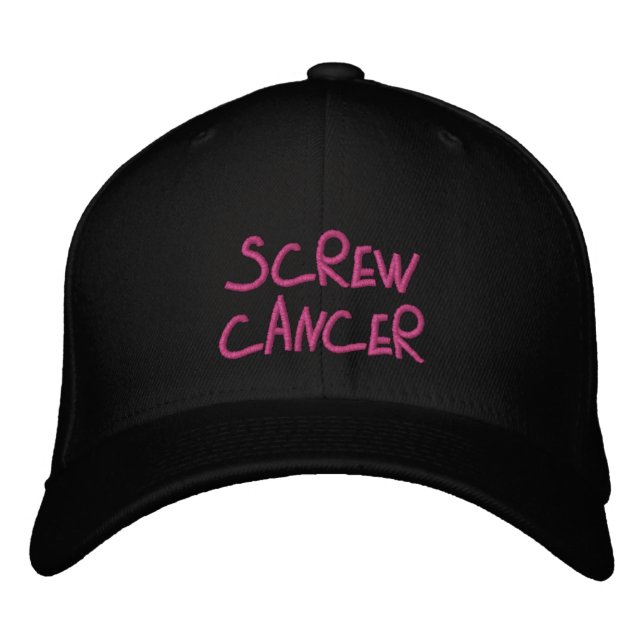 Brodée Casquette brodé pour le cancer de la vis (Devant)
