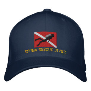 Brodée CASQUETTE brodé SCUBA Secourt Diver