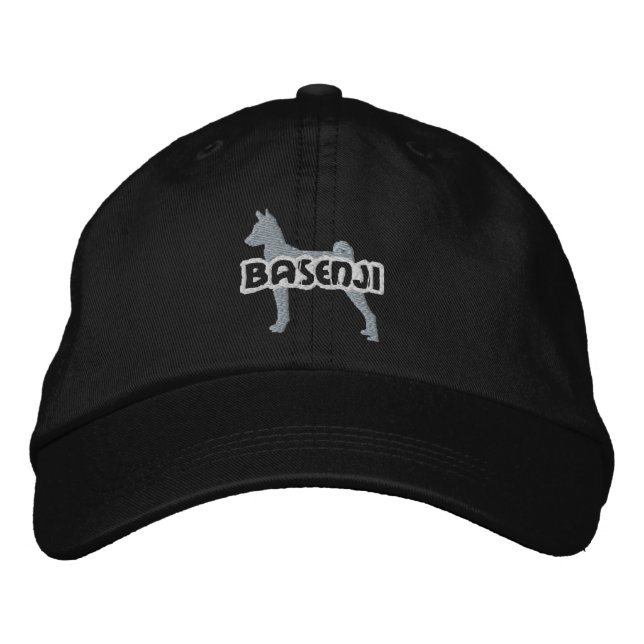 Brodée Casquette brodé Silhouette Basenji (Devant)