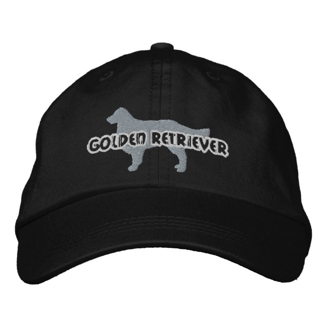 Brodée Casquette brodé Silhouette Golden Retriever (Devant)