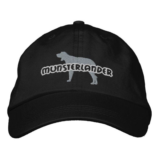 Brodée Casquette brodé Silhouette Munsterlander (Devant)