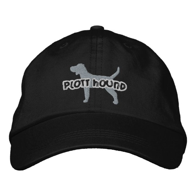 Brodée Casquette brodé Silhouette Plott Hound (Devant)