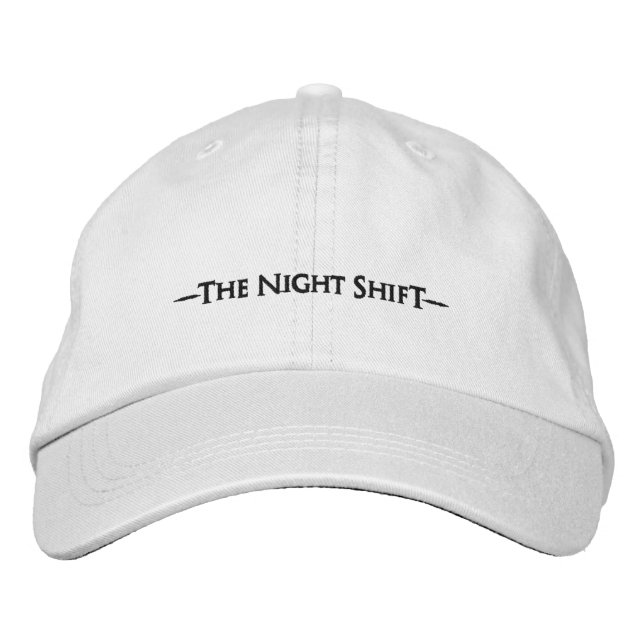 Brodée casquette brodé "The Night Shift" (Devant)