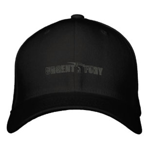 Brodée Casquette brodé UF gris sur noir