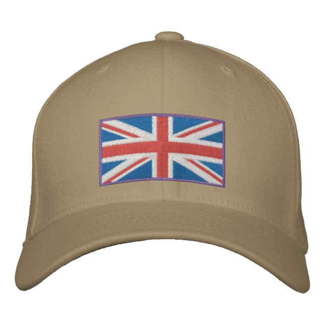 Brodée casquette brodé Union Jack (Devant)