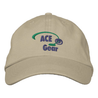 Brodée Casquette brodé vert et bleu