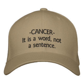 Brodée casquette -CANCER-C'est un mot, pas une phrase.