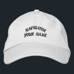 Brodée Casquette casquette brodé, NAVIGATOR ET NOM<br><div class="desc">Casquettes brodés,  NAVIGATEUR ET NOM,  Chapeau de baseball et de camionnette casquette brodé,  NAVIGATEUR ET NOM, </div>