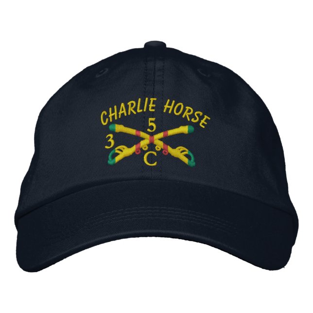 Brodée Casquette Charlie Horse 3/5e Cavalry VSM Crossed S (Devant)