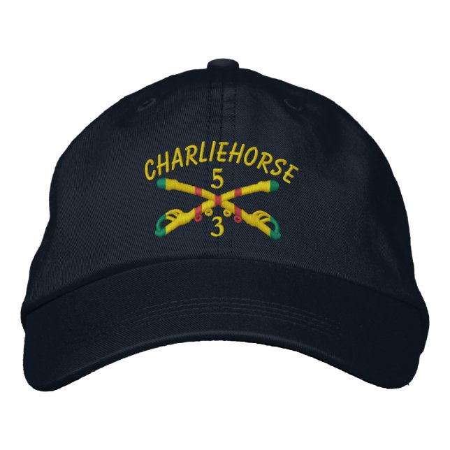 Brodée Casquette Charliehorse 3/5e Cavalry VSM Crossed Sa (Devant)
