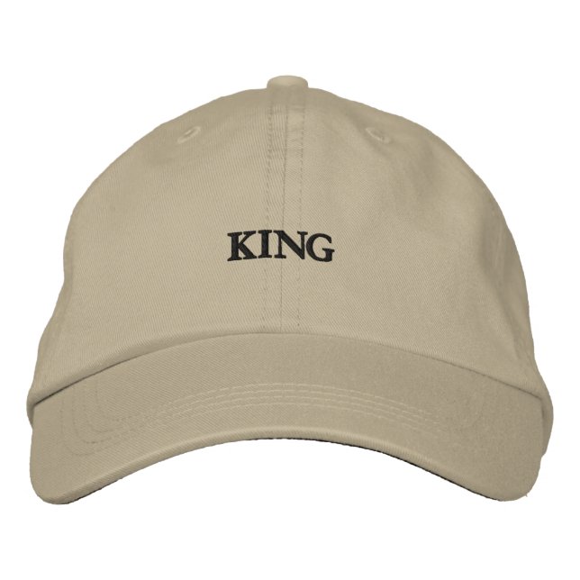 Brodée Casquette chino twill "KING" (Devant)