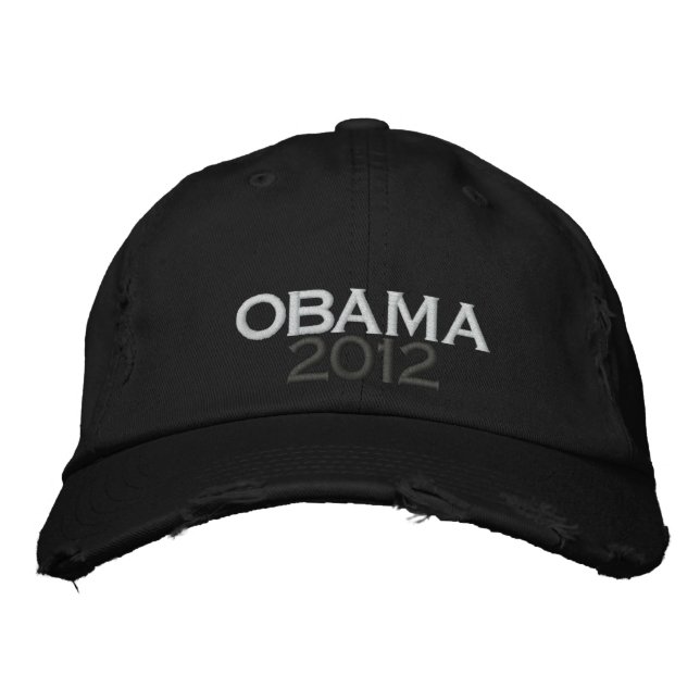 Brodée CASQUETTE chinois en détresse OBAMA 2012 (Devant)