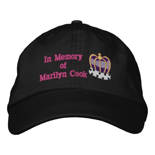 Brodée Casquette commémoratif Marilyn Cook (Devant)