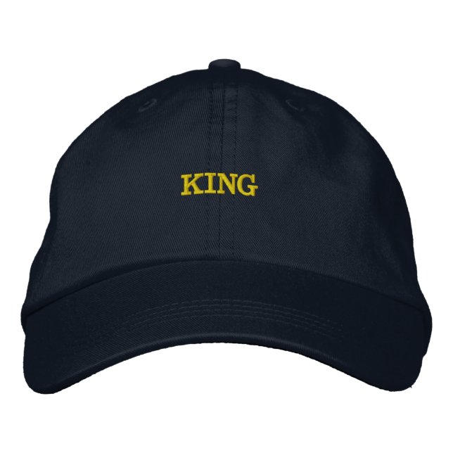 Brodée Casquette Créer votre propre nom de texte KING - C (Devant)