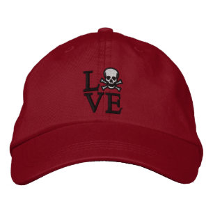 Brodée Casquette d'amour du crâne