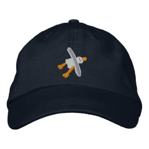 Brodée Casquette d'art : Design de mouette intelligente