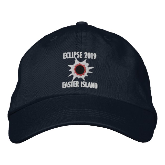 Brodée Casquette de baseball 2019 d'île de Pâques (Devant)