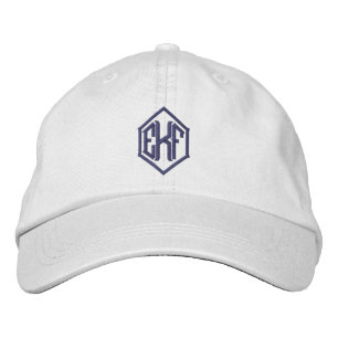 Brodée Casquette de baseball à trois initiales monogrammé