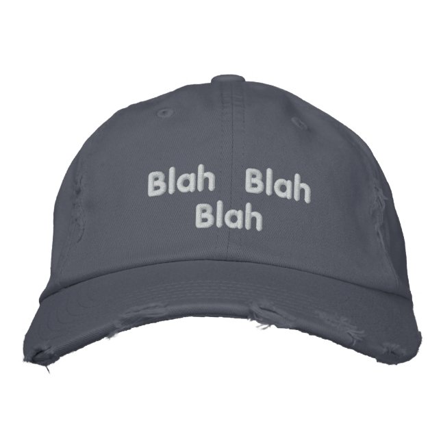 Brodée Casquette de baseball Blah Blah Blah Blah brodé fi (Devant)