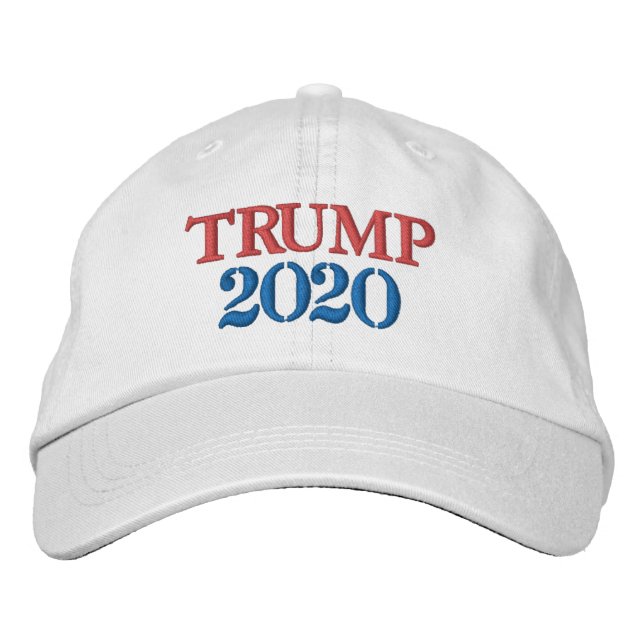 BRODÉE CASQUETTE DE BASEBALL BLANC TRUMP 2020 (Devant)