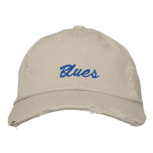 Brodée Casquette de baseball Blues Dark Text