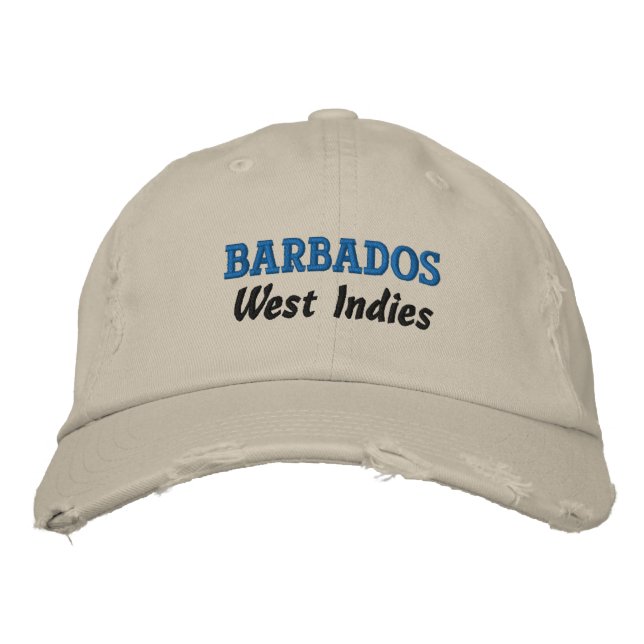 Brodée Casquette de baseball brodé à la Barbade (Devant)