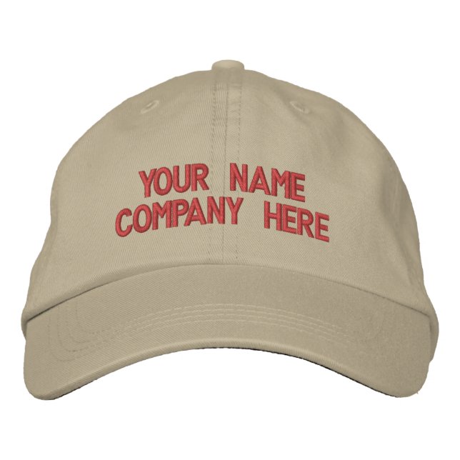 Brodée Casquette de Baseball Brodé Ajoutez Votre Texte Pe (Devant)