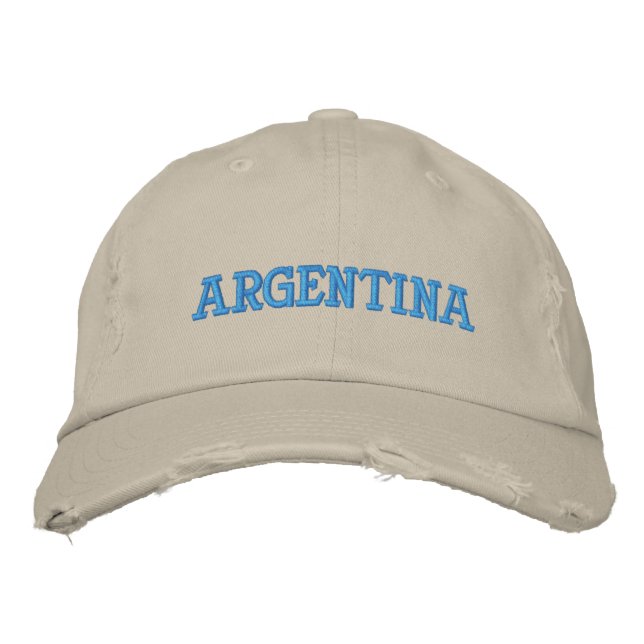 Brodée Casquette de Baseball Brodé Argentine (Devant)