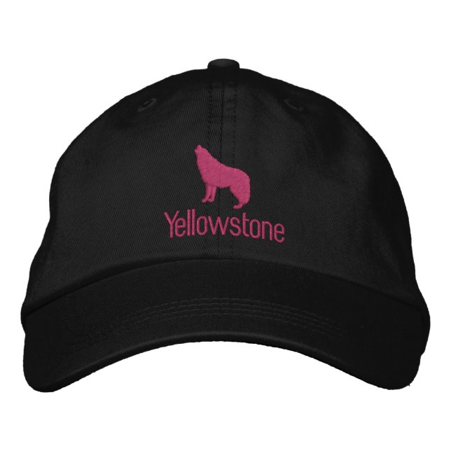 Brodée Casquette de baseball brodé de Yellowstone Wolf (Devant)