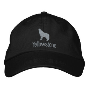 Brodée Casquette de baseball brodé de Yellowstone Wolf