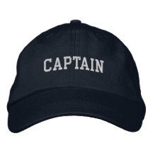 Casquette de baseball brodé du capitaine / Casquet