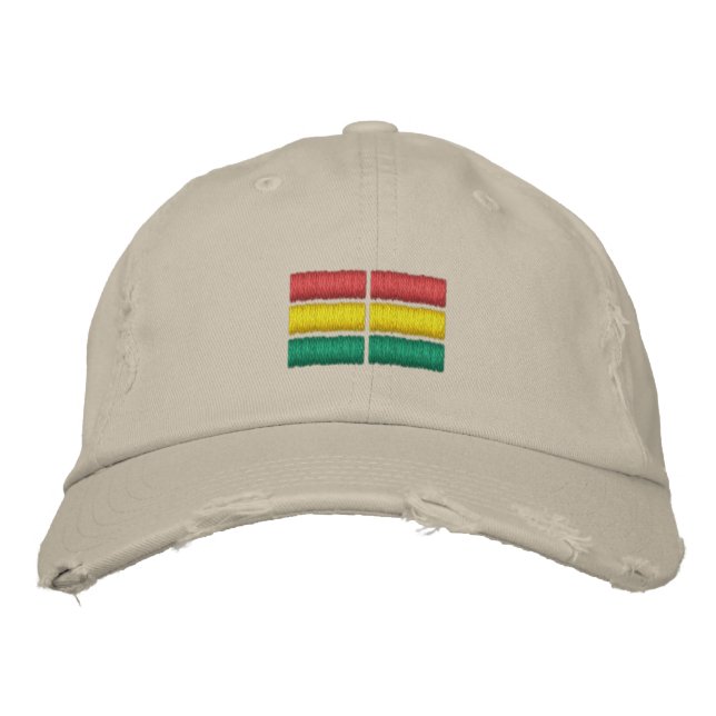 Brodée Casquette de baseball brodé du drapeau du Ghana (Devant)