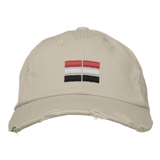 Brodée Casquette de baseball brodé du drapeau égyptien (Devant)