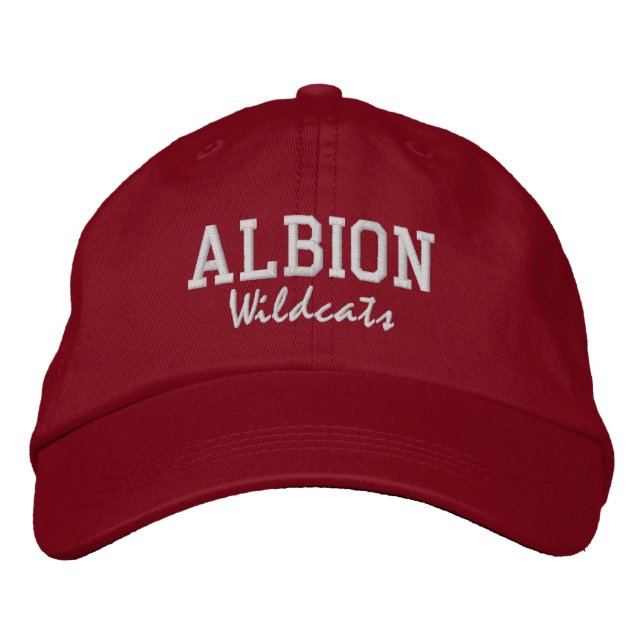 Brodée Casquette de baseball brodé du lycée d'Albion (Devant)