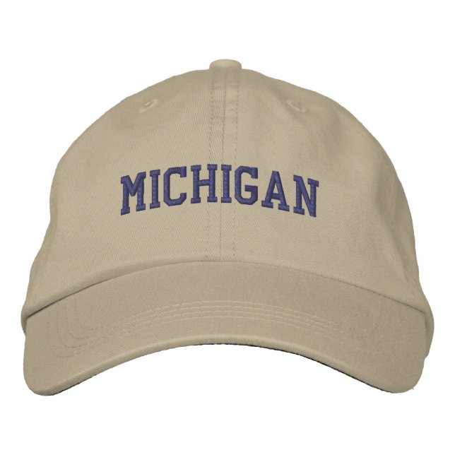 Brodée Casquette de baseball brodé du Michigan (Devant)