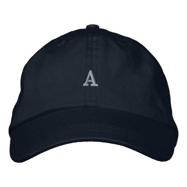 Brodée Casquette de Baseball Brodé d'un Monogramme de Let (Devant)